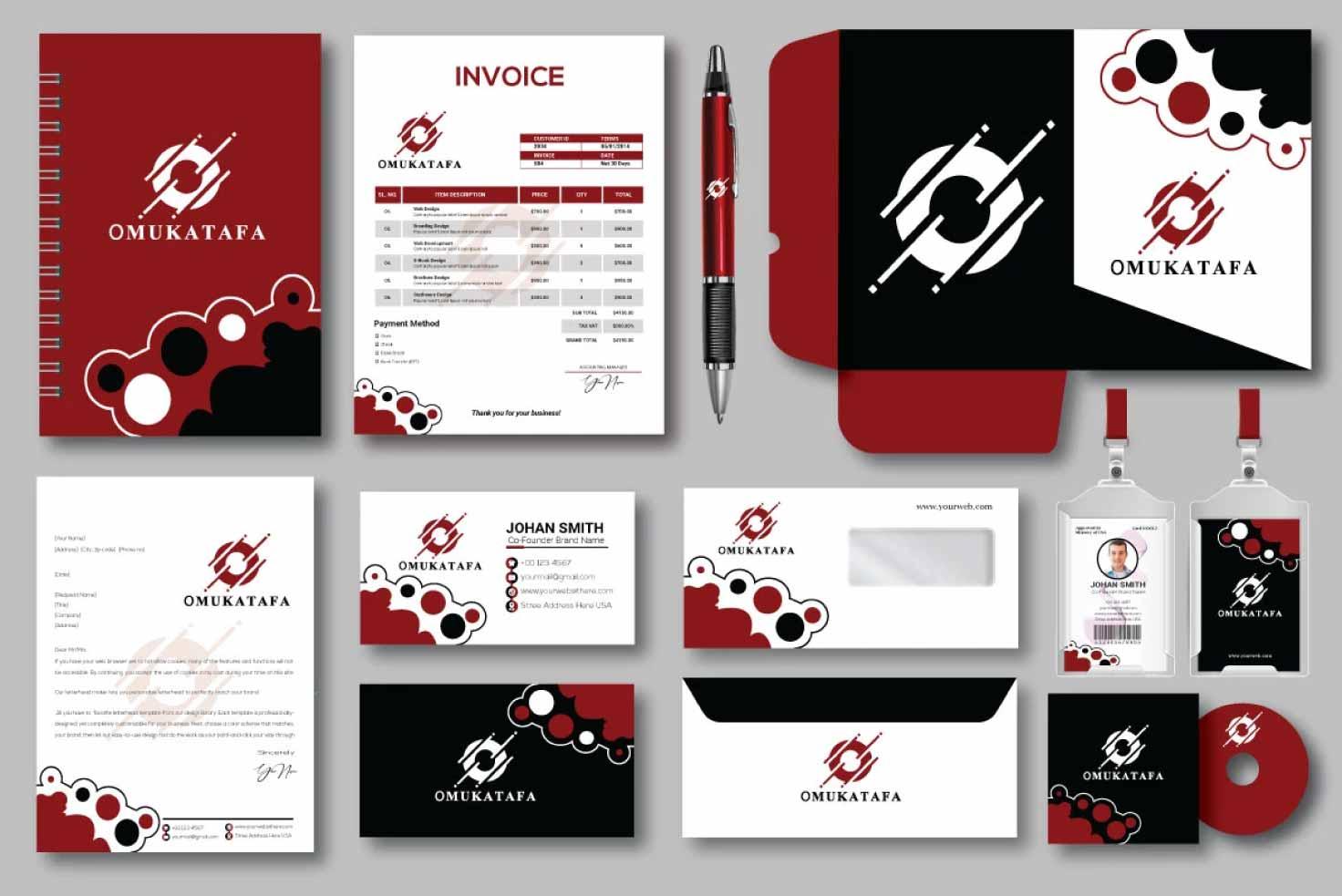 I will design business card letterhead and full stationery