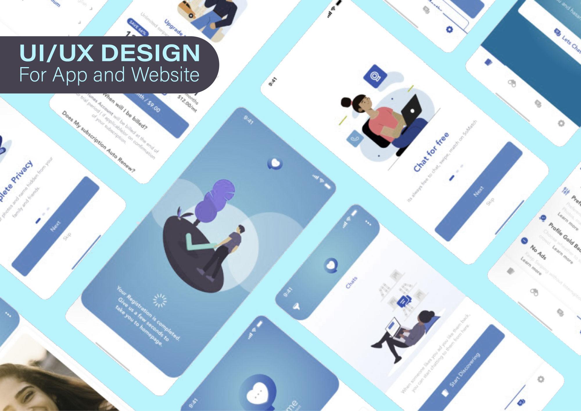 Design professional web or mobile app UI UX in adobe xd