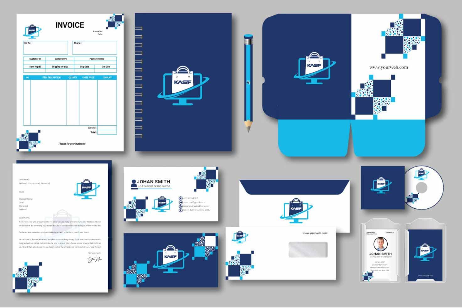 I will design business card letterhead and full stationery