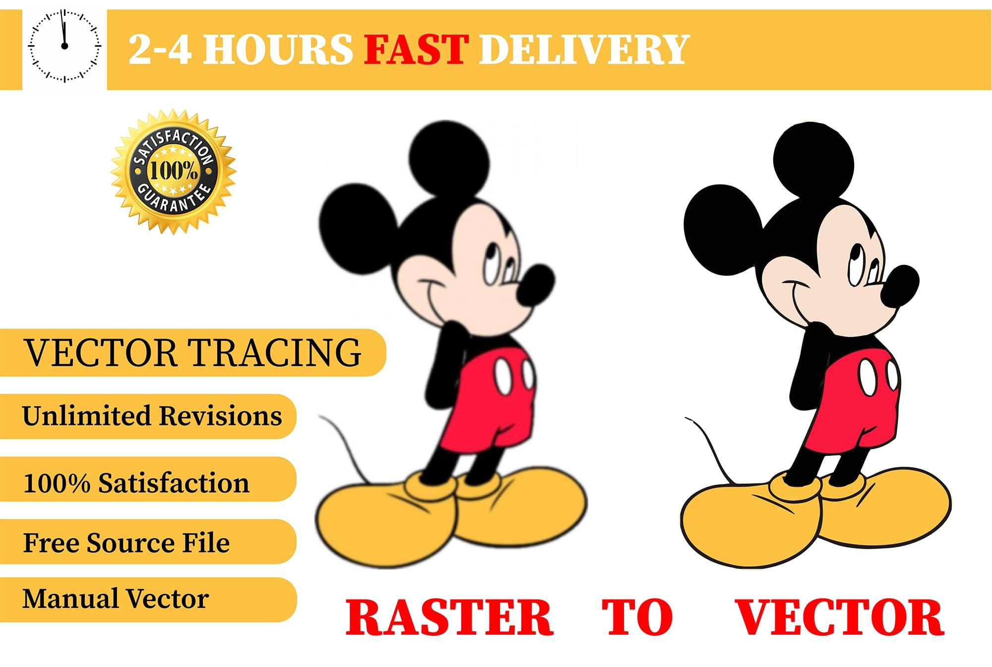 I will do vector tracing, redraw or convert to vector manually