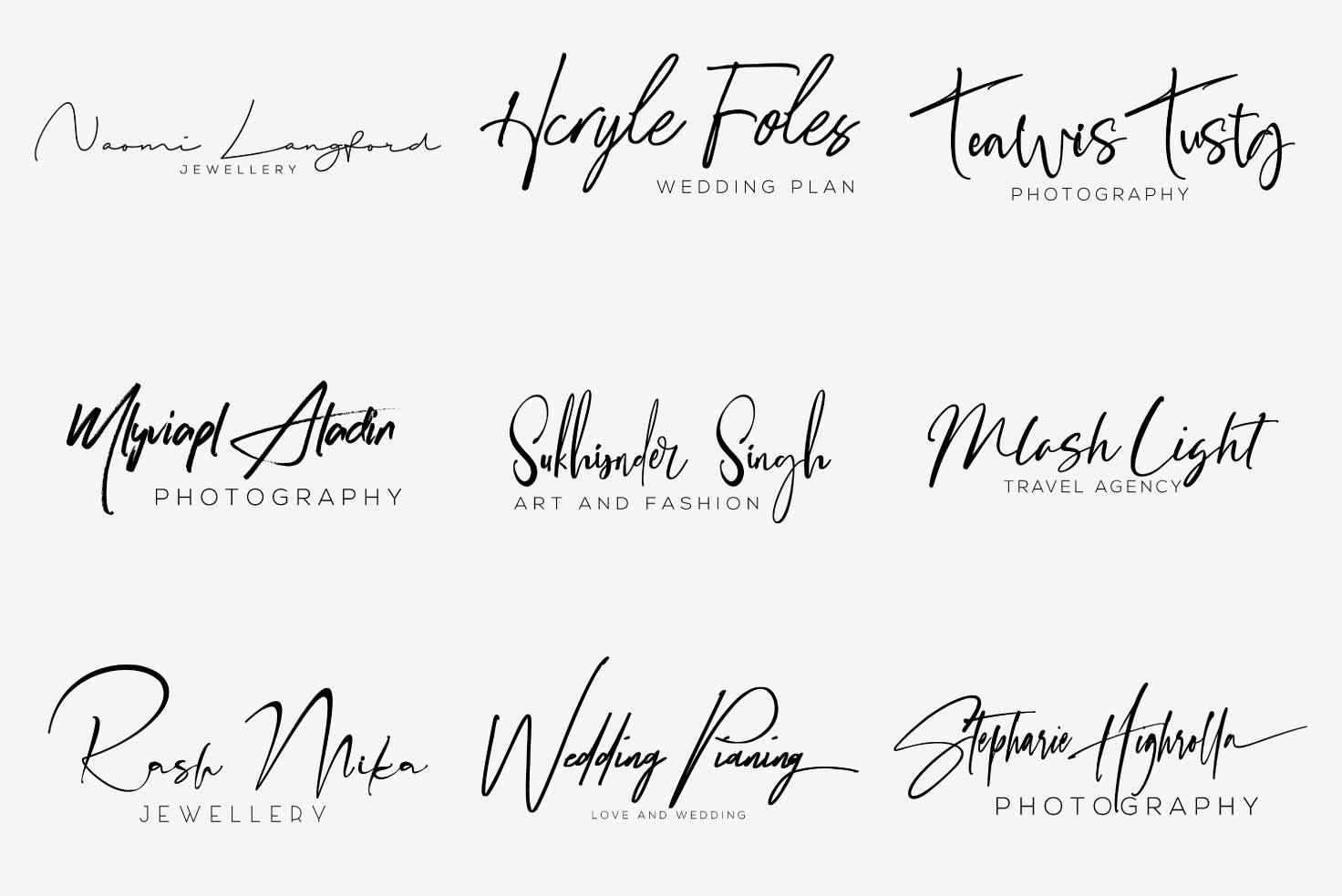 I will design signature logo in 1 day