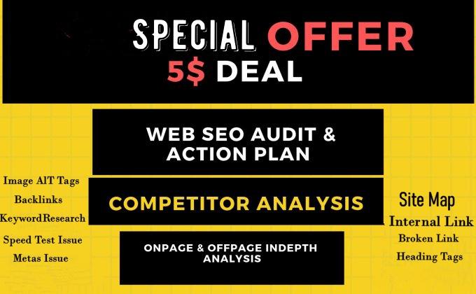 I will provide expert SEO audit report, Keyword Research,competitor website audit,analysis