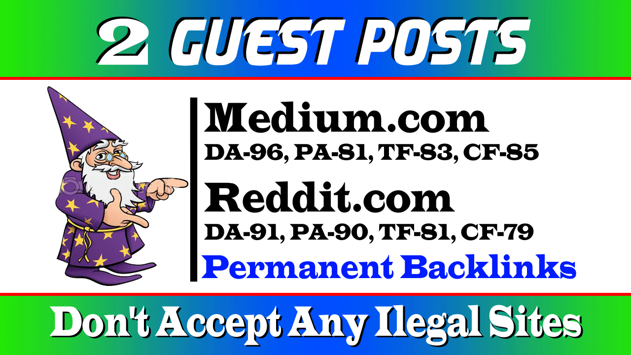 Write And Publish 2 Guest post on Medium & Reddit