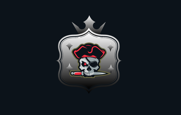 heraldic, modern luxury logo with hand drawing