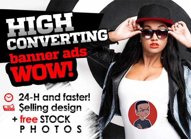 I will design wow banner ad, facebook banner ad, ig ad banner in less than 5Hours
