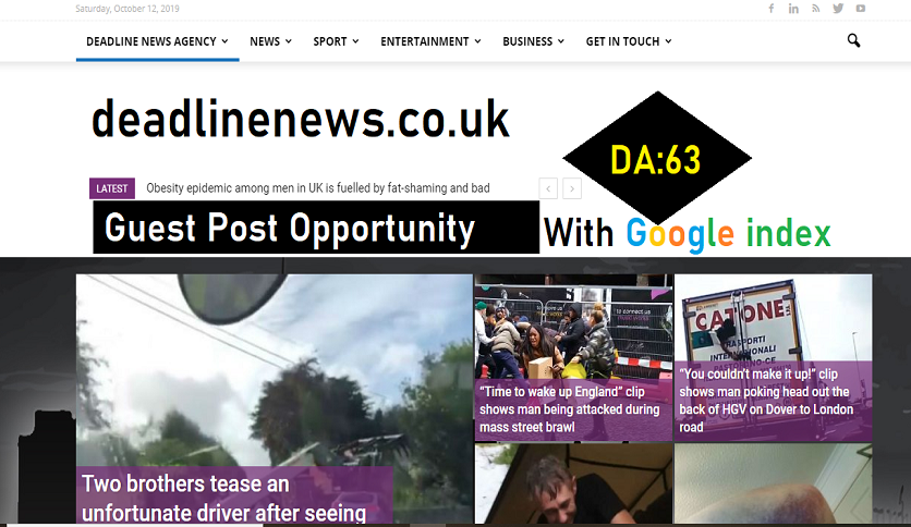 Publish Premium Guest Post On Google News Approved Site Deadlinenews.co.uk DA63