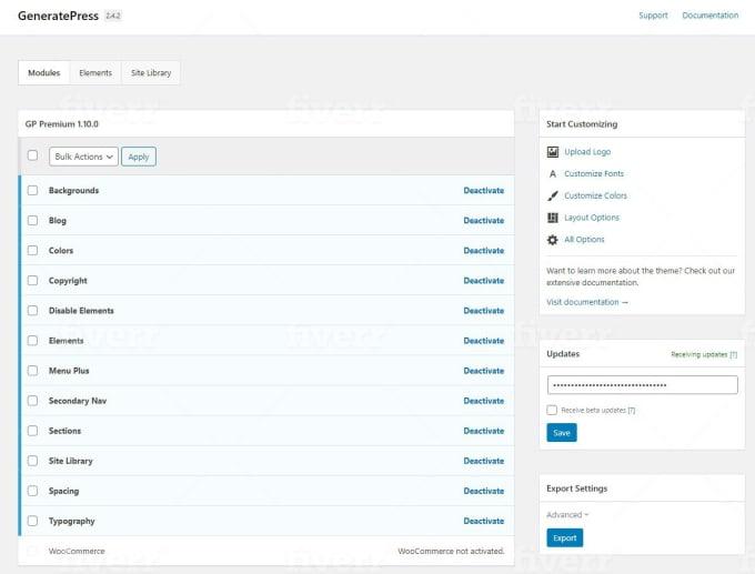 I will install generatepress premium wordpress theme