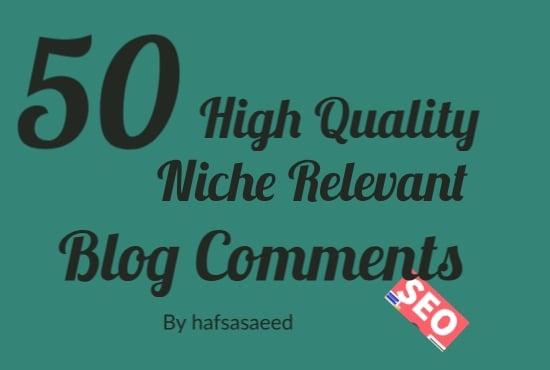 I will do 50 niche relevant blog commenting