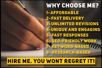 500 words SEO article writer, blog writer, and content writer