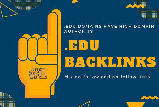 I will give you 100 edu backlinks from high domain authority