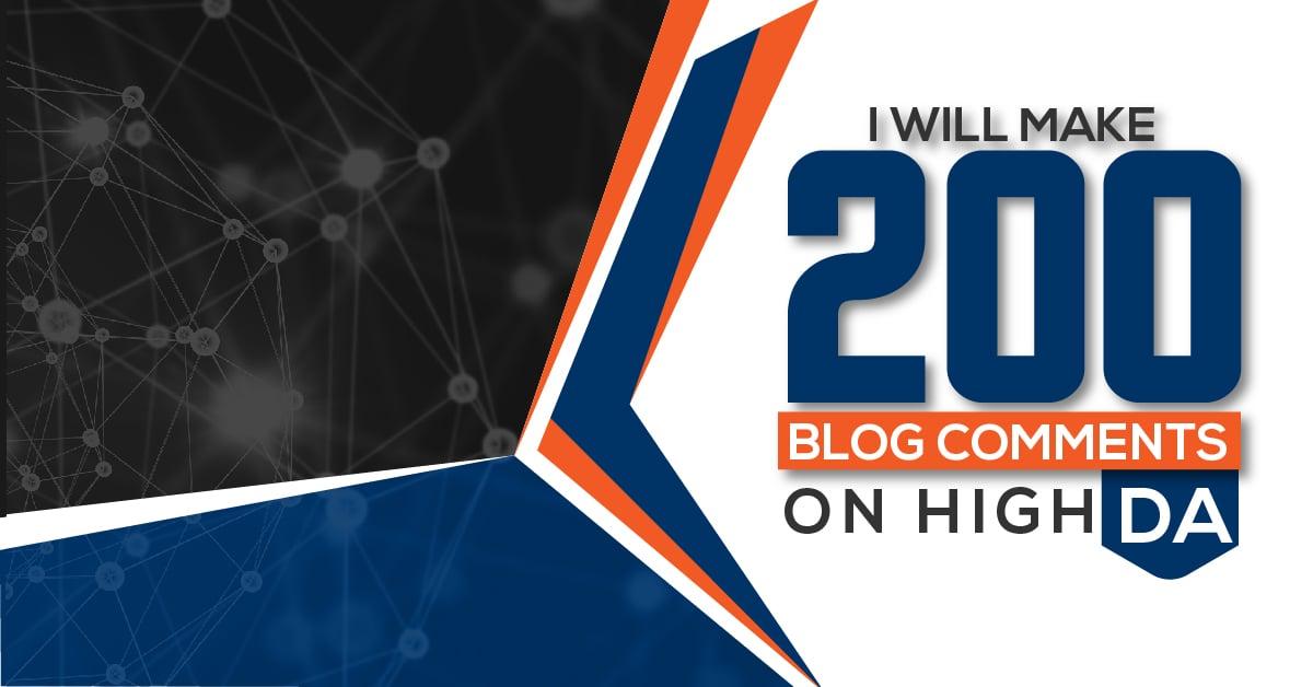 Manual Build 200 High Authority Blog Comments Backlinks 