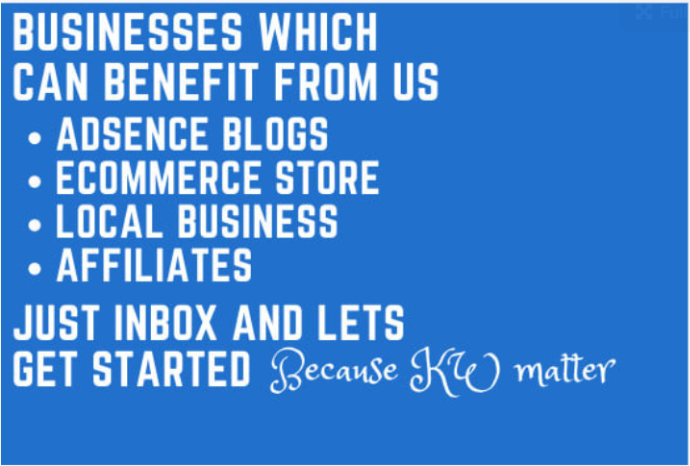 I will do extensive KW research and will give you low competitive KW