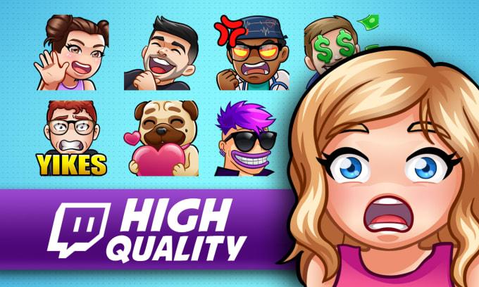 I will create custom twitch emotes