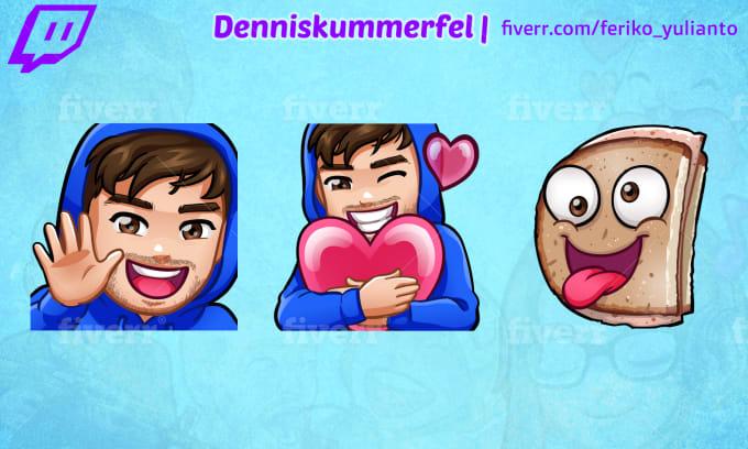 I will create custom twitch emotes
