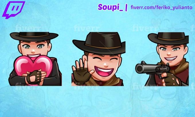 I will create custom twitch emotes