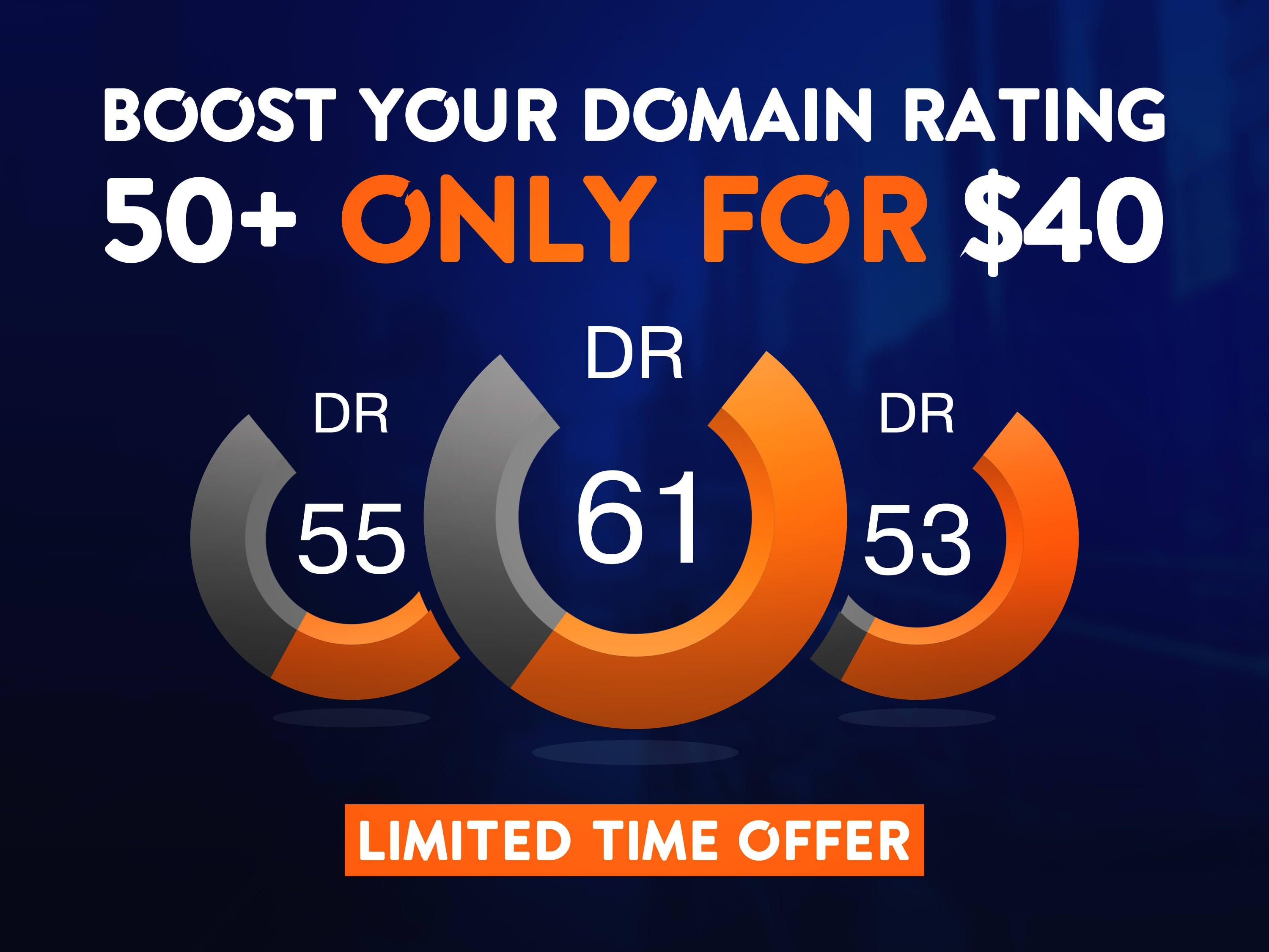 I will Increase Ahref Domain Rating,Ahref DR upto 40+