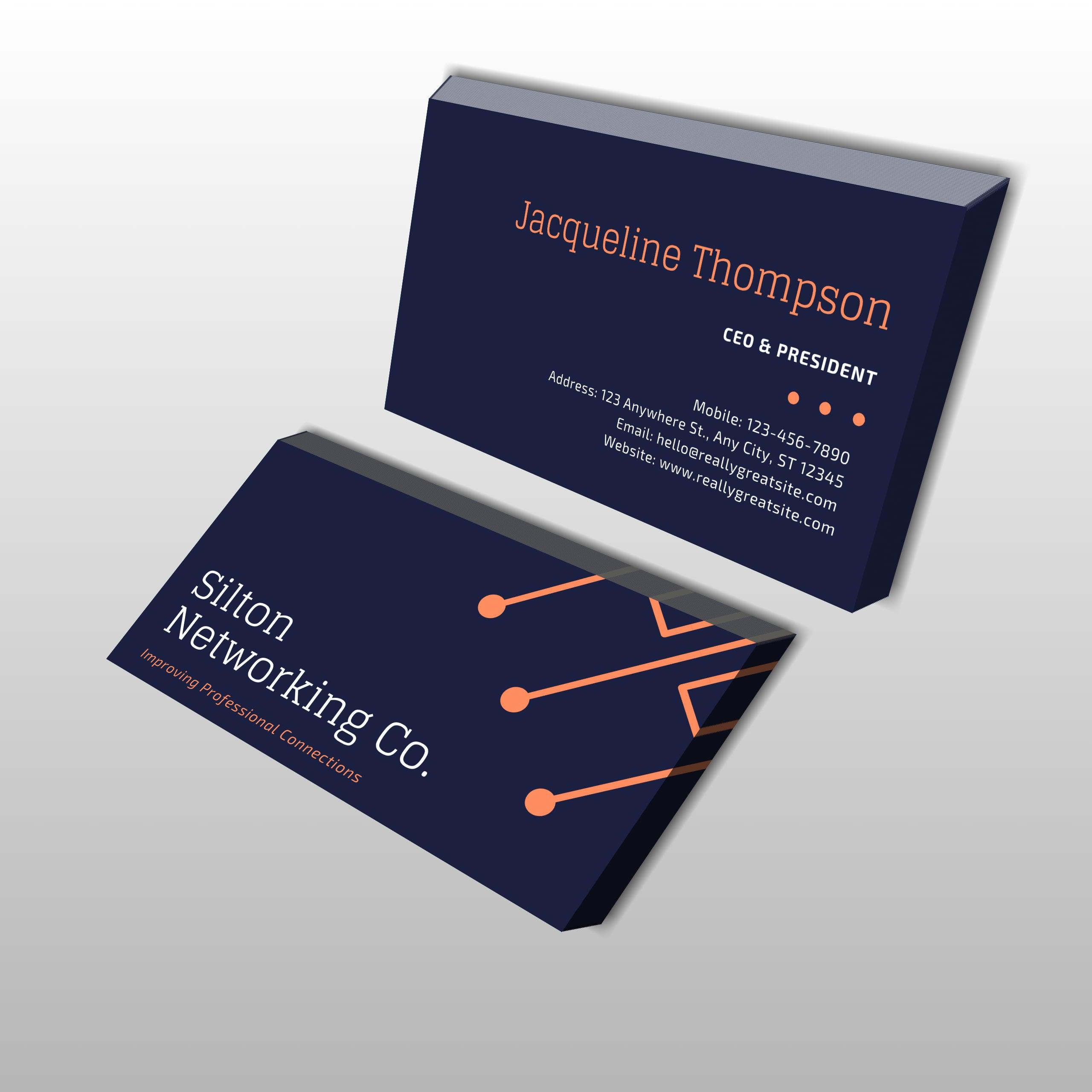unique double sided business or visiting cards 