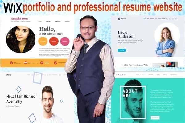 I will create wix portfolio and professional resume or CV website for you