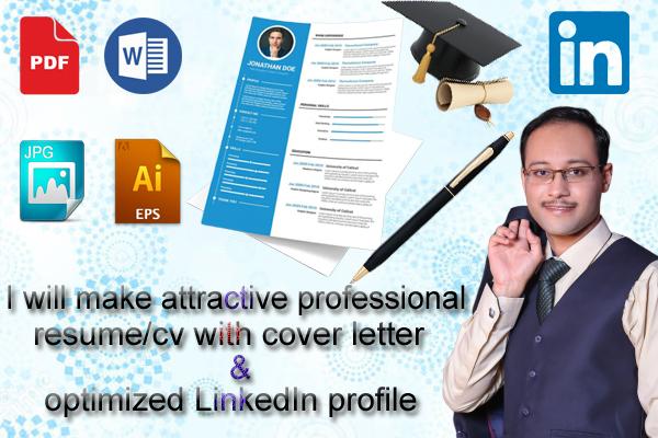 I will design and edit your professional cv, resume, cover letter and linkedin