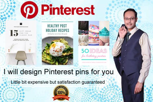 I will create beautiful pinterest pins for your blog posts