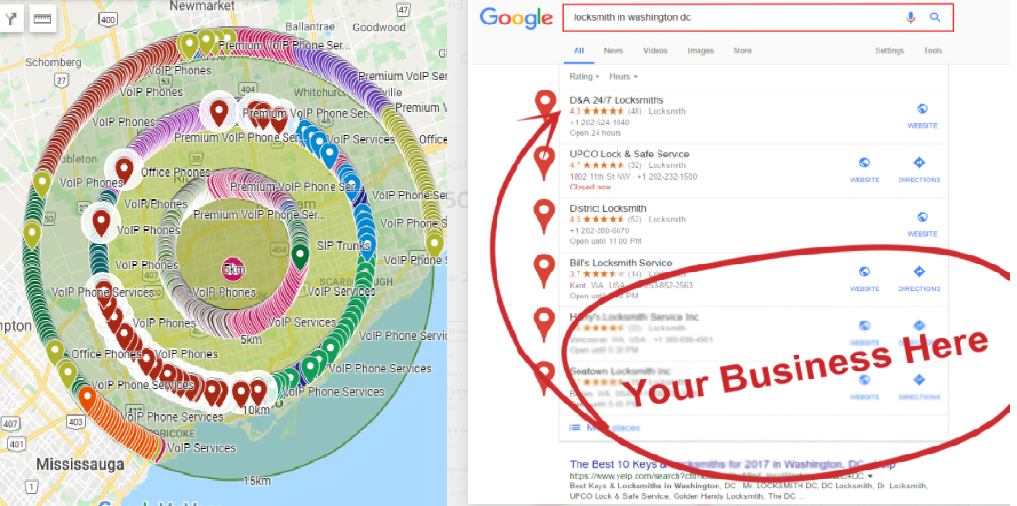 ranking your local business in local areas 3000 google maps point citations local seo