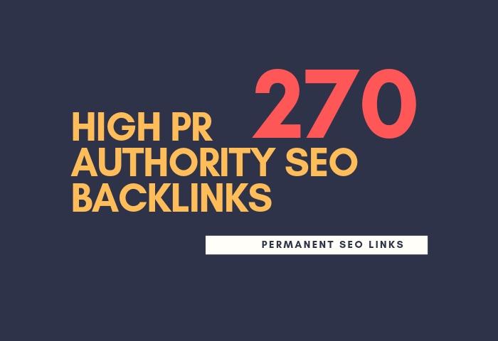 Build 270 High Authority SEO Backlinks