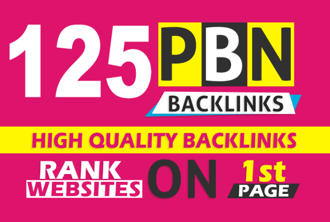  125 Permanent All DA 70+ Homepage Dofollow PBN Backlinks