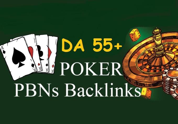 20 permanent DA 55+ PBN Backlinks Casino, Gambling, Poker, Judi Related Websites