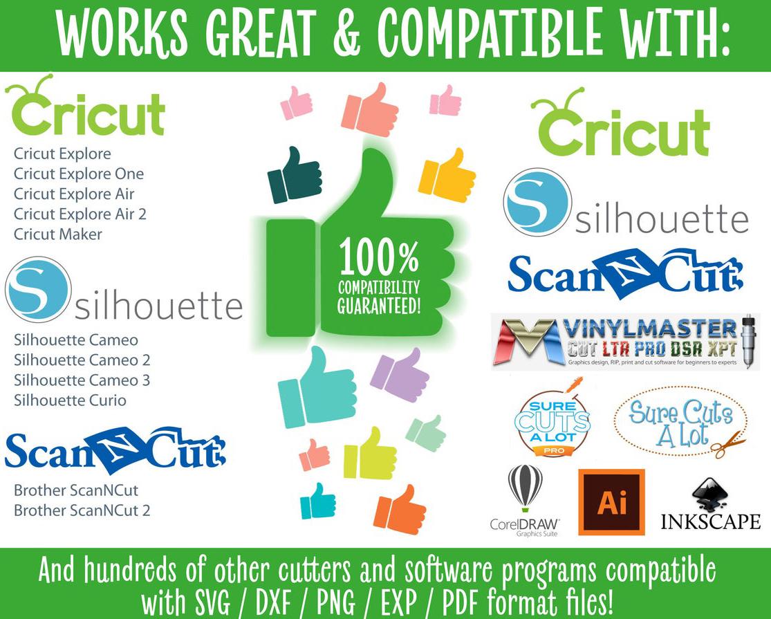 SVG Bundle - SVG DXF PNG pdf EPS files for Silhouette Files for Cricut Cut Files/Silhouette Studio, 