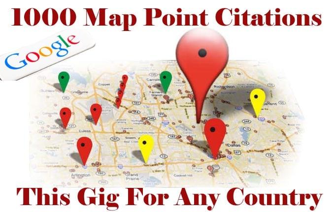 I will do 1000 google map point citations for pr9 local seo business
