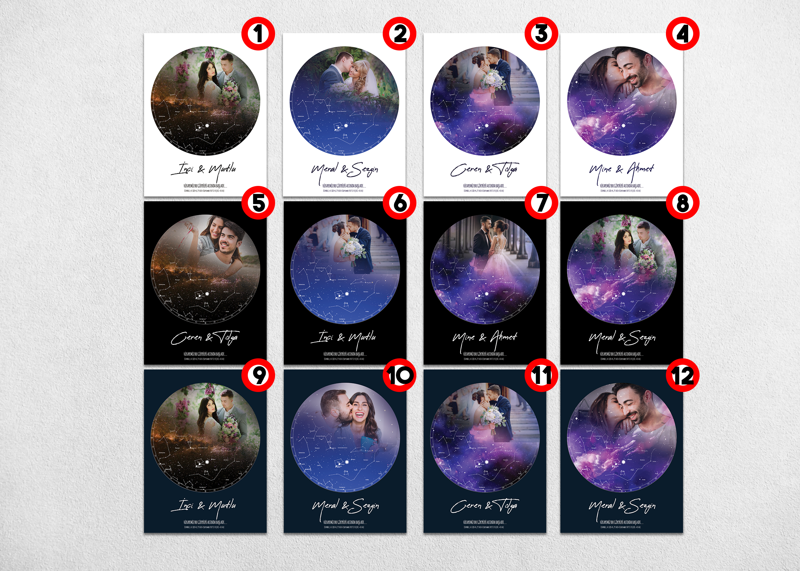 custom photo night sky star map or custom night sky star map
