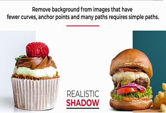 I will do 10 images add drop or natural shadow