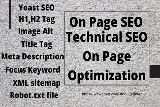 On Page SEO Optimization for Top Google Ranking & Traffic ( Wordpress Website )