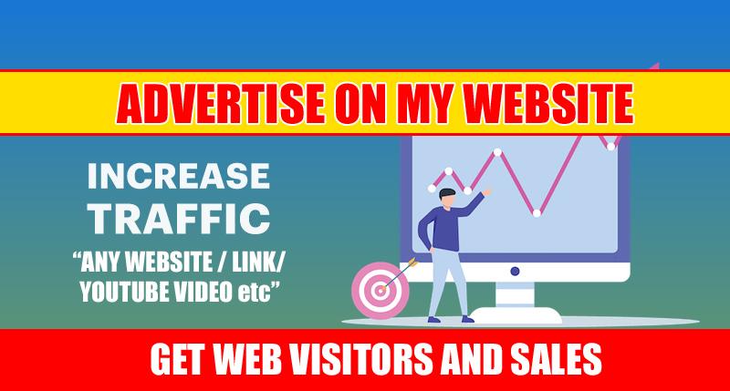 Advertise On my website for 14 days , Drive sales 