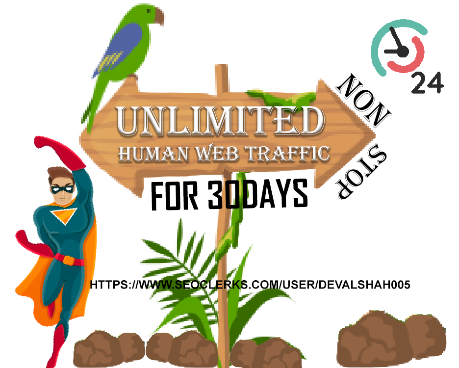 Unlimited 30 days human organic and social media search traffic for your Targeted keywords