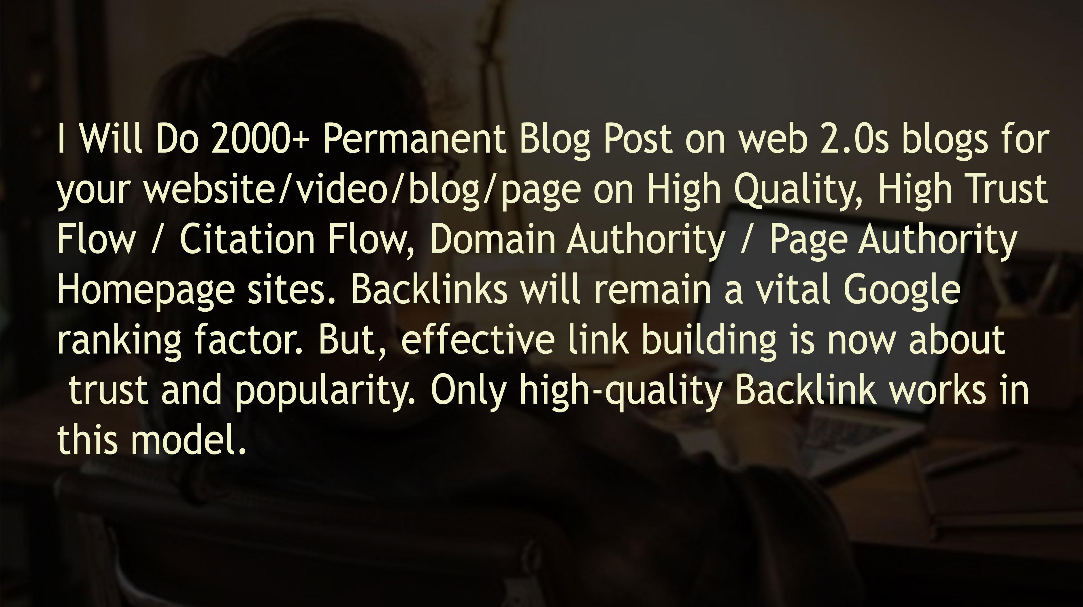 RANK YOUR WEBSITE With Premium 2000+ Web2.0 PBN backlink with High DA PA TF CF and Unique Article