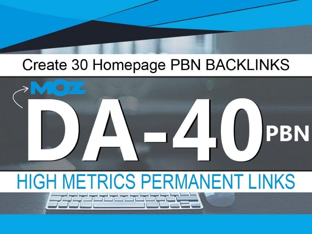 Create 30 PBN Homepage Backlink High Da Pa site&rsquo;s 
