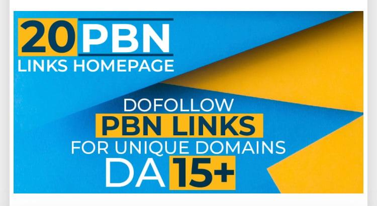 I will build 20 high da pa tf cf permanent homepage pbn dofollow backlinks