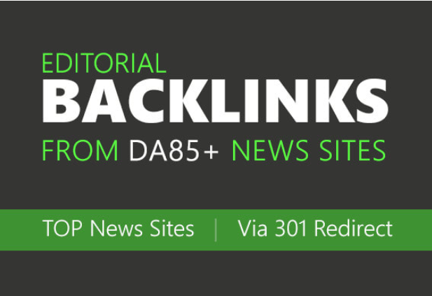 I will build high authority backlinks from top news sites via 301 redirect, high da SEO