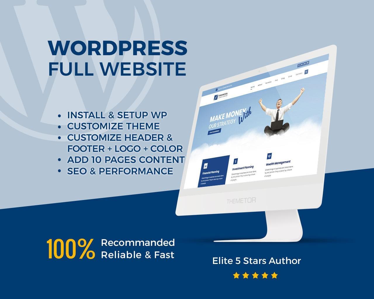I will Design and Develop a Wordpress Website