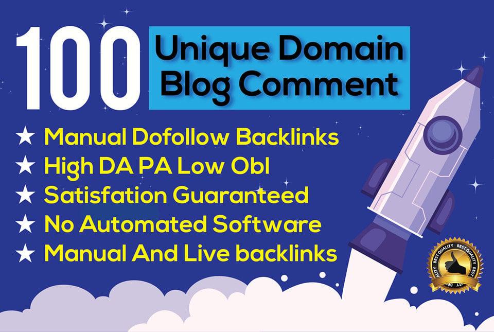 I Will Create 100 High Quality High Quality Unique Domain Dofollow Blog Comments 