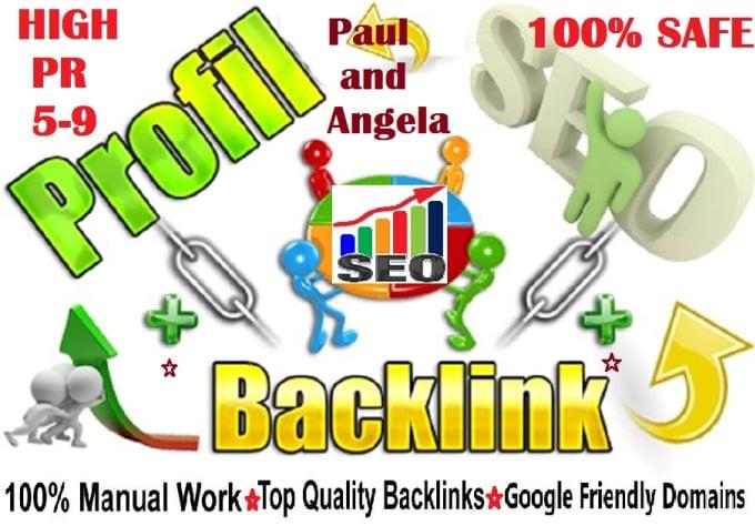 I will build 50 Paul and Angela profile back links 