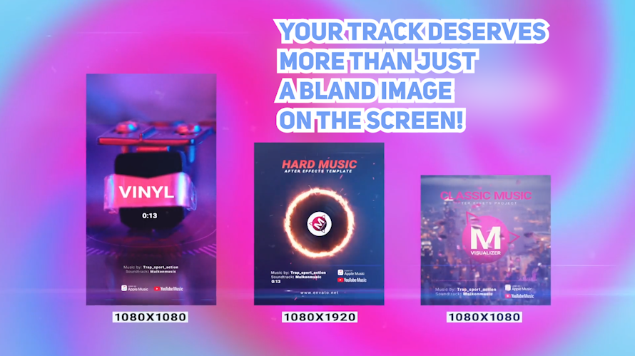 stunning audio spectrum or music visualizer