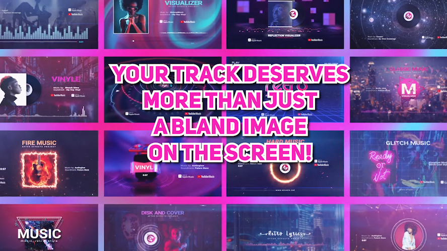 stunning audio spectrum or music visualizer