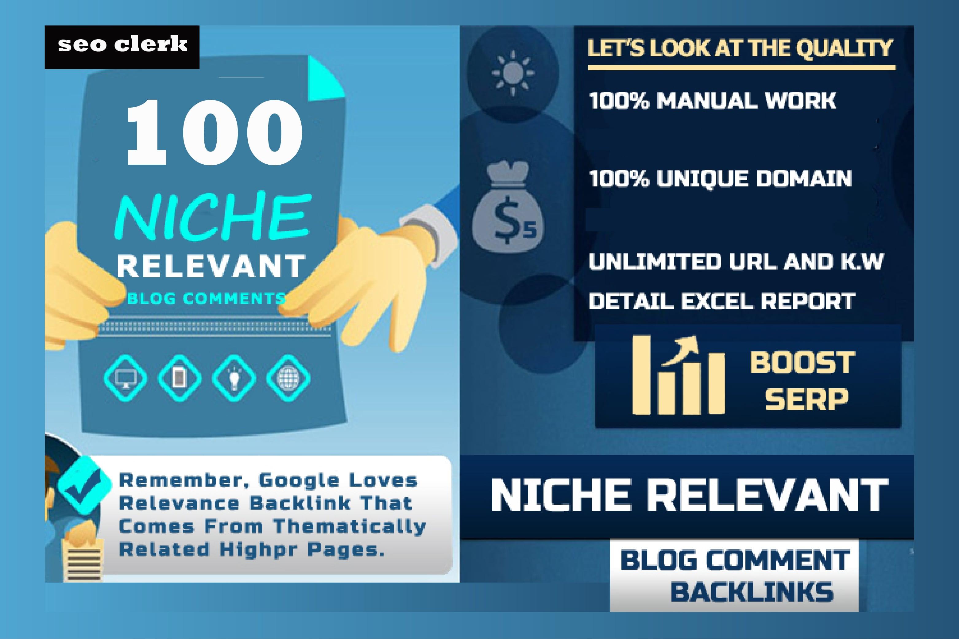 i will provide nechi revelant backlinks blog comments