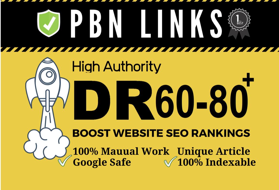 I will provide 5 do-follow DR 60 to 80 high quality backlinks