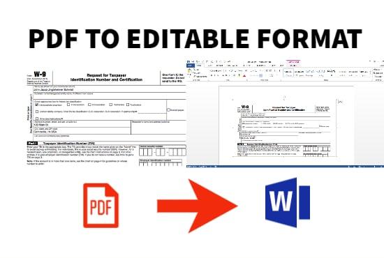 I will do data entry work and PDF/JPEG to editable format word,excel,&hellip;ect