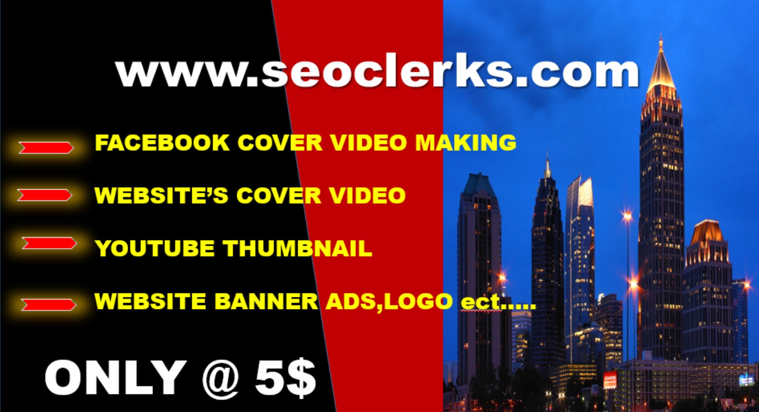 I will create attractive facebook cover video 