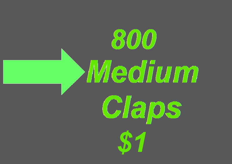 800+ Medium Claps on your Medium Article medium