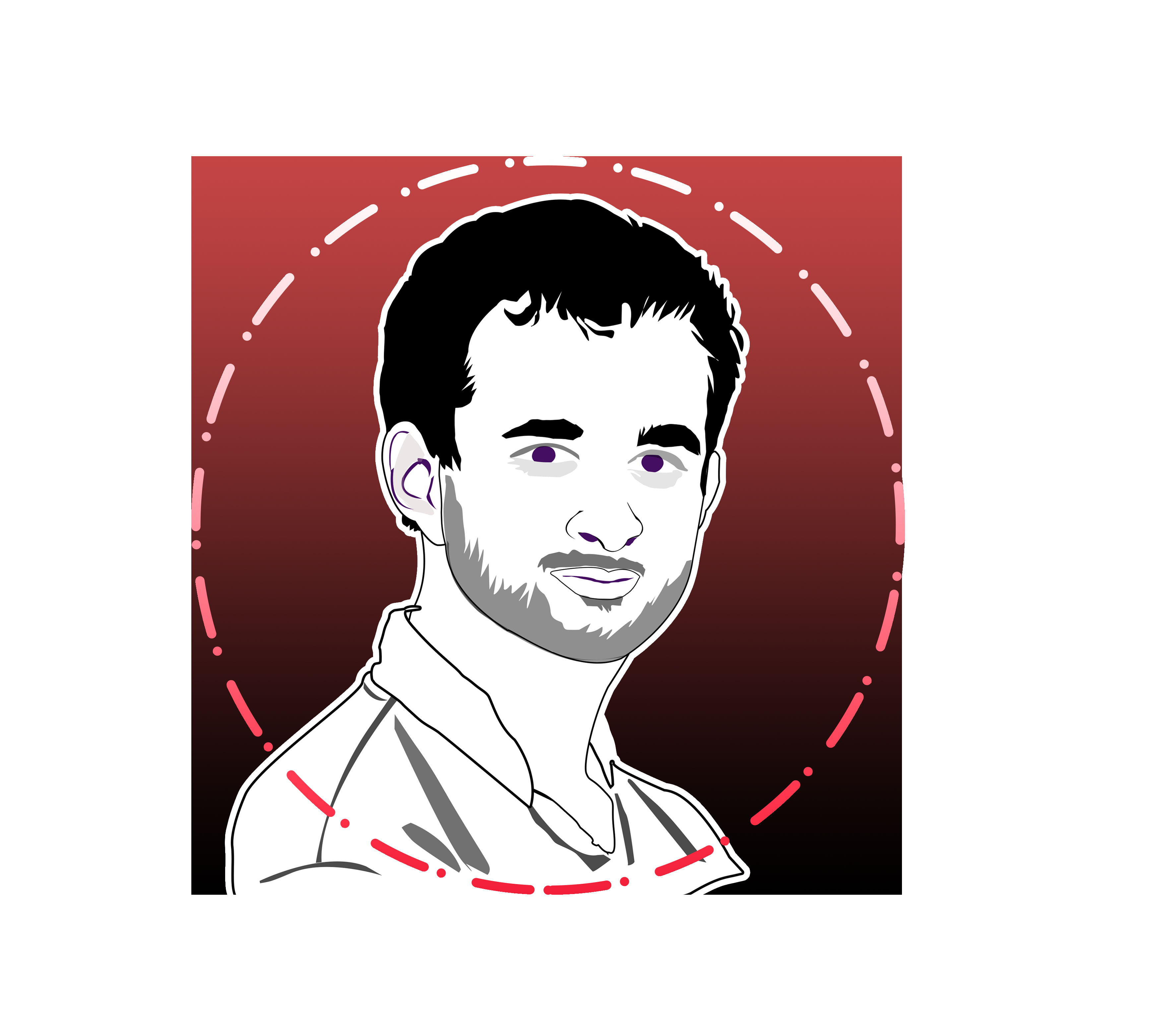 I will draw minimalist vector cartoon portrait avatar